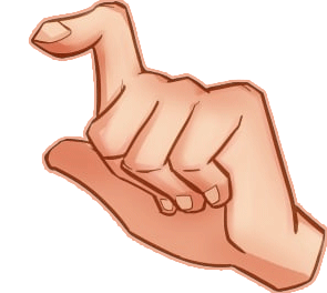 Pointing index finger